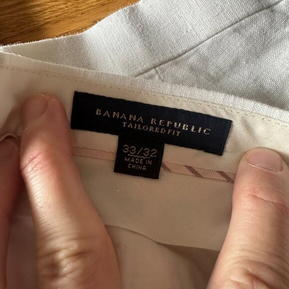 Banana Republic Linen Tailored pants 33x30 (but it says 33x32) - Picture 2 of 2